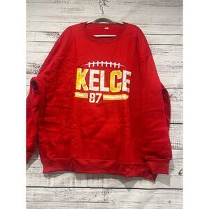 Kansas City Chiefs‎ Kelce 87 Crewneck Sweatshirt Size XXL